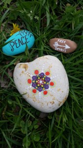 Mandala Dot River Rock Painting