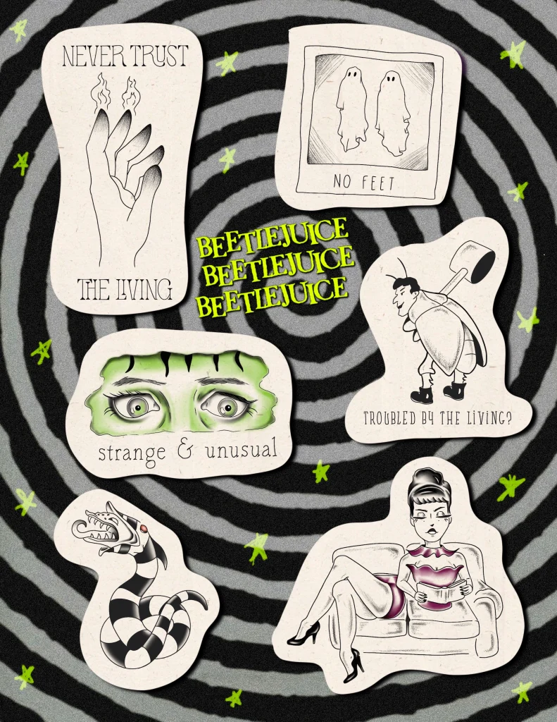 Beettejuice-tattoo-flash