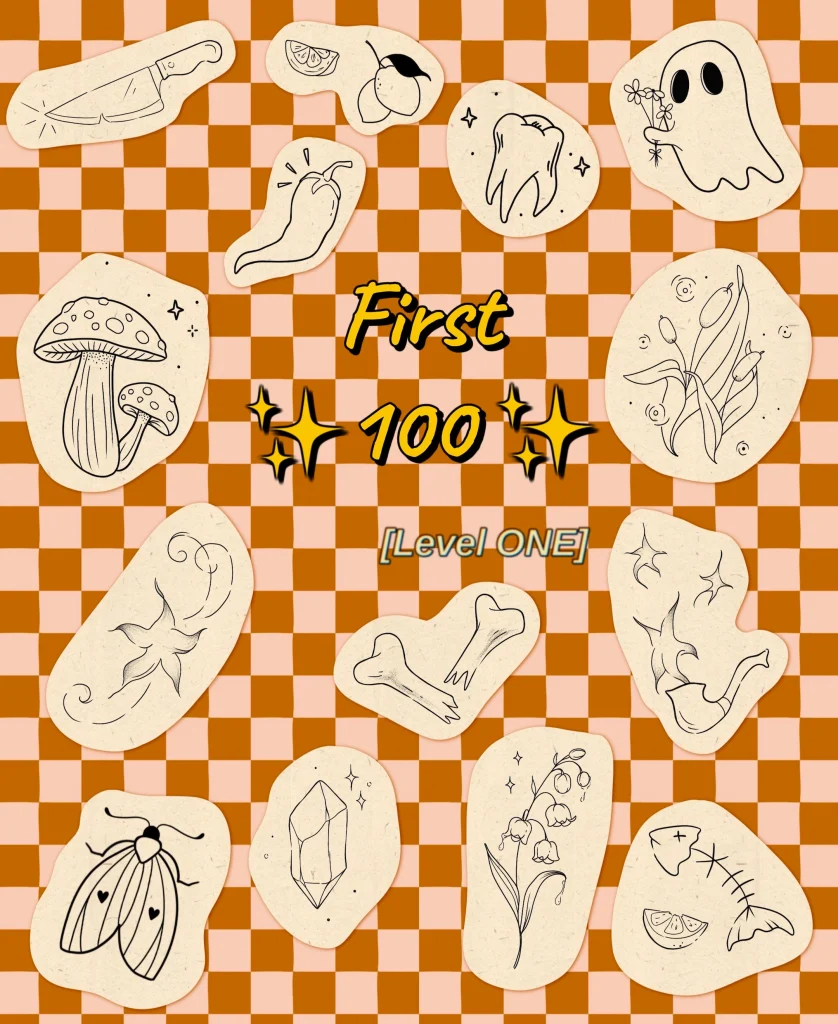 Cute-funky-retro-matching-best-friend-tattoos