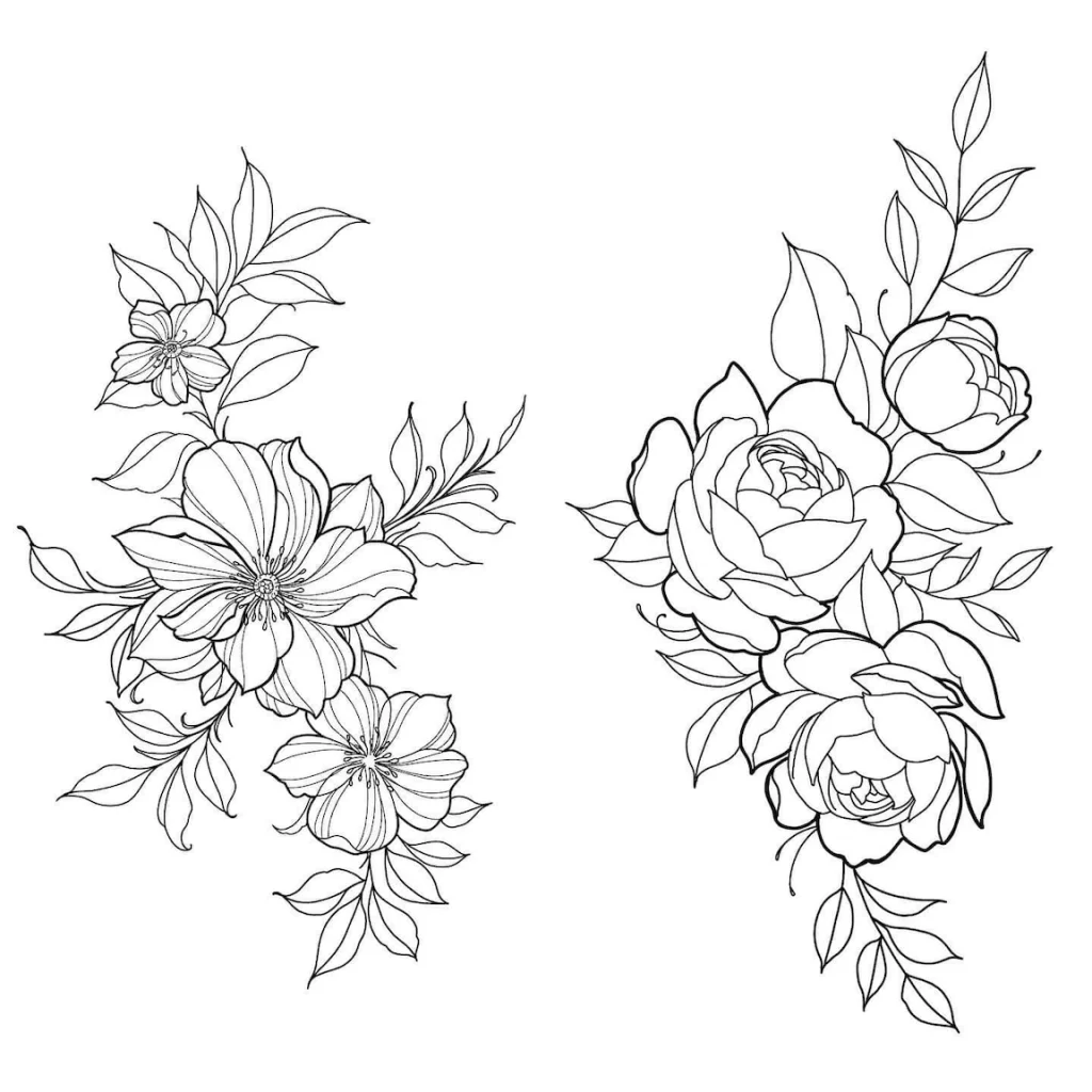 Flowers-peony-thighpiece